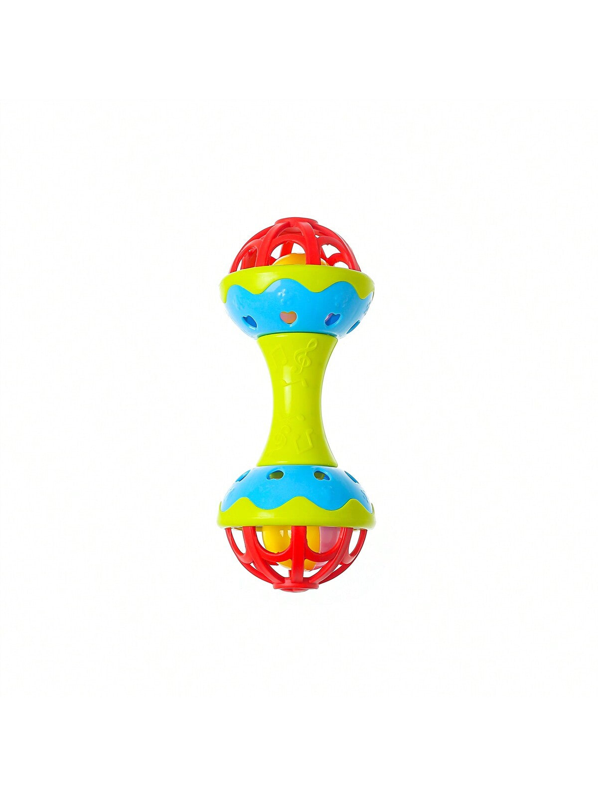 Random Color Baby Rattles, Toddler Double-Headed Hand Grip, Soothing Baby Nibbling Toys