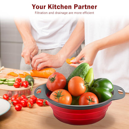 Collapsible Pasta Strainers Kitchen Colander For Draining Fruit Silicone Filter Vegetables Baskets