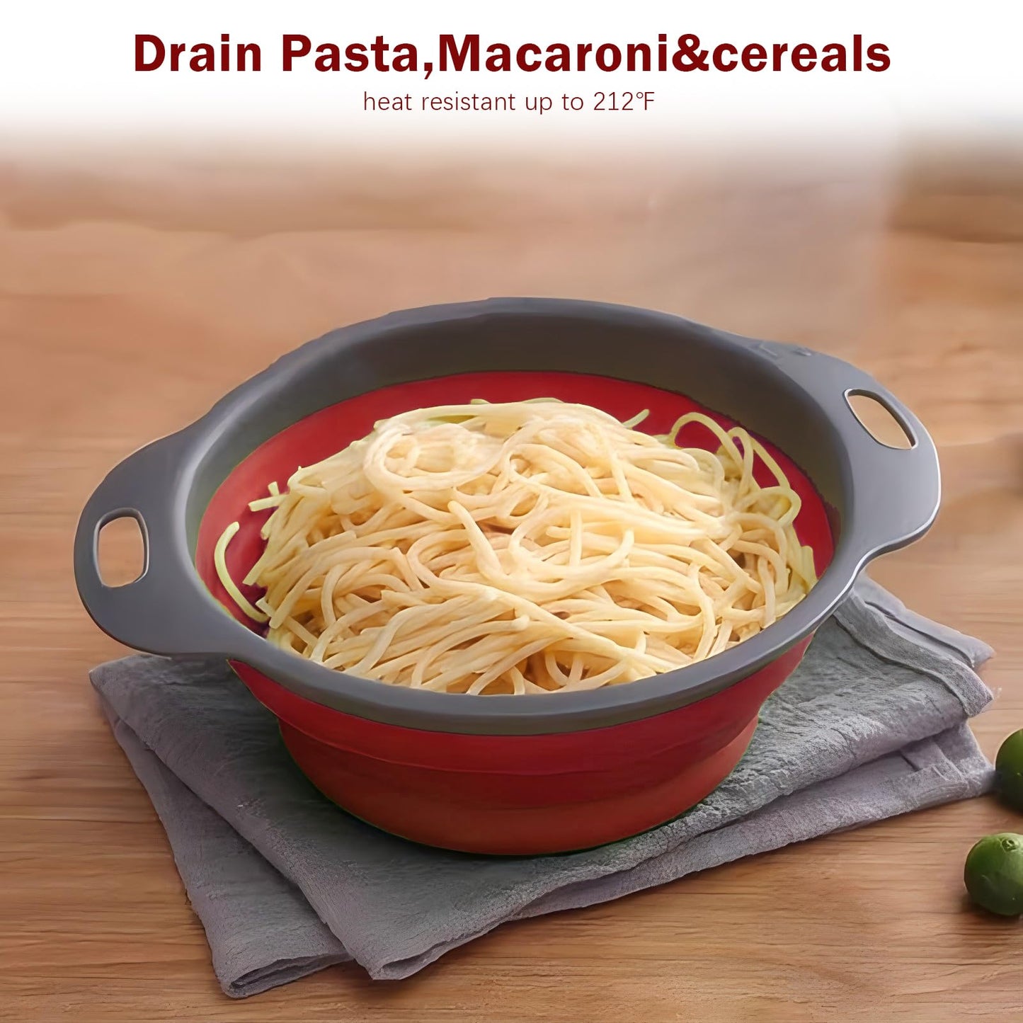 Collapsible Pasta Strainers Kitchen Colander For Draining Fruit Silicone Filter Vegetables Baskets