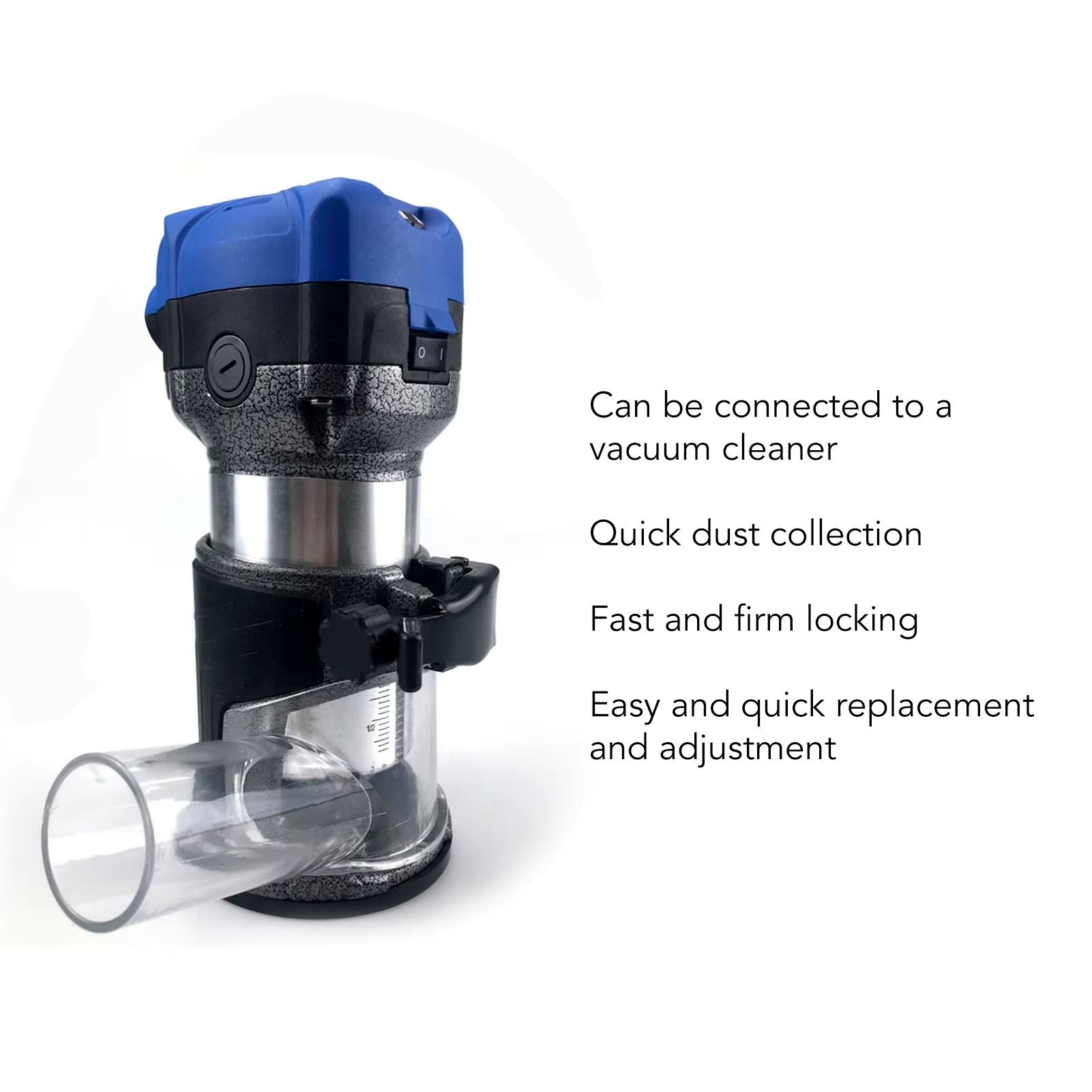 Adjustable Aluminum Alloy Router Base  Plunge Trimming Machine Base With DustCollection Cover 2