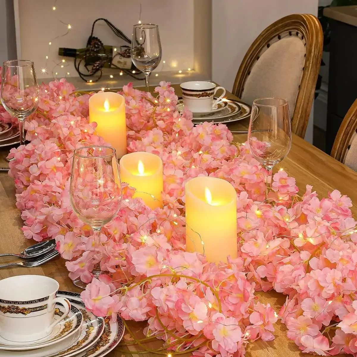 Cherry Blossom String Light Garland Artificial Flower Fairy Lights 5