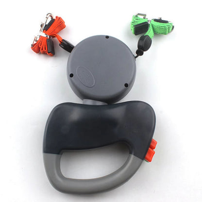 Dual Retractable Dog Leash  Automatic Winding Double Pet Walking Traction Rope 984ft 1