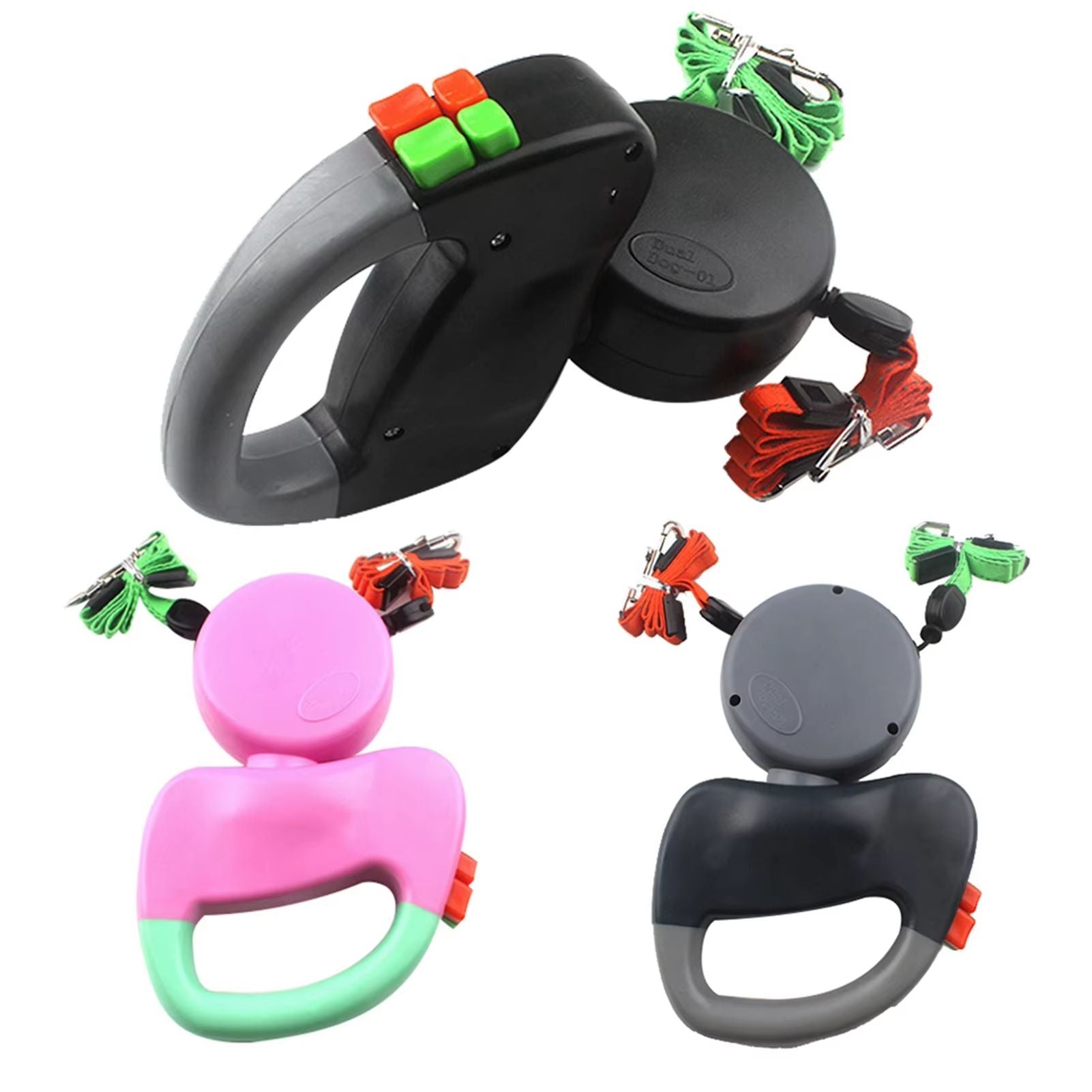 Dual Retractable Dog Leash  Automatic Winding Double Pet Walking Traction Rope 984ft 3