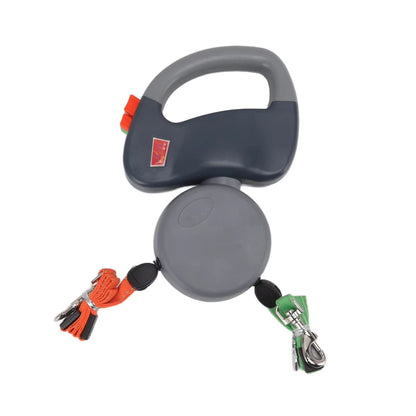 Dual Retractable Dog Leash  Automatic Winding Double Pet Walking Traction Rope 984ft 7
