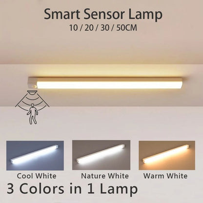 Rechargeable Motion Sensor LED Bar Light Portable Magnetic Cabinet Lamp 1