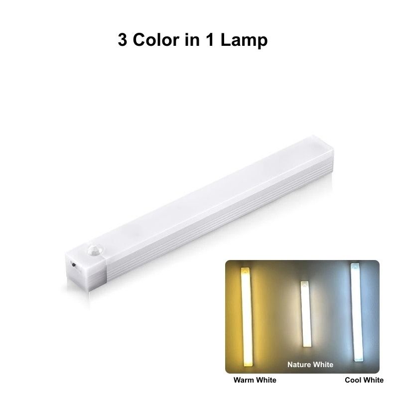 Rechargeable Motion Sensor LED Bar Light Portable Magnetic Cabinet Lamp 7