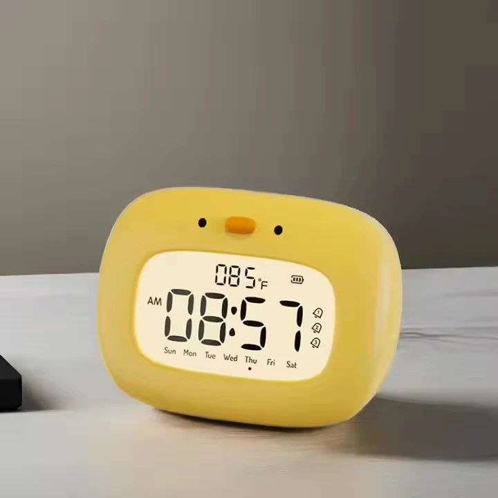 Cute Duck Digital Alarm Clock With Night Light  Timer  Bedroom Decor 1