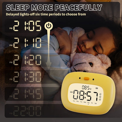 Cute Duck Digital Alarm Clock With Night Light  Timer  Bedroom Decor 3