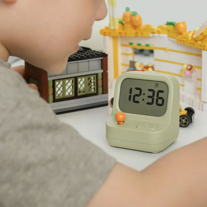 Smart Mini Desktop Alarm Clock  Creative Nostalgic Timer  Snooze Clock 10