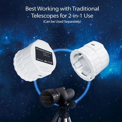 4MP WiFi Telescope Eyepiece Camera  Wireless Digital Eyepiece For 118197in Sighting Telescopes 4