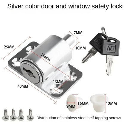 SecureLatch Sliding Window  Door Safety Lock  ChildProof Patio Lock Set 6