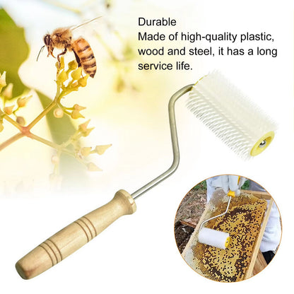 Honey Uncapping Roller With Wooden Handle  Easy Beehive Uncapping Tool For Frames  Extracting 2