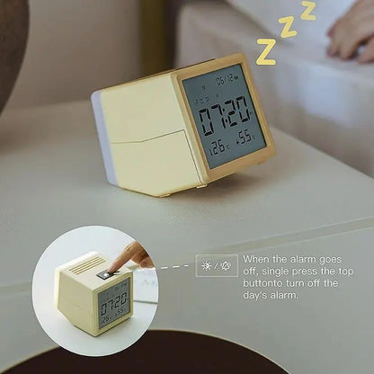 Digital LED Alarm Clock With Temperature Display  Night Light  Multifunctional Bedside Desktop Cloc 3