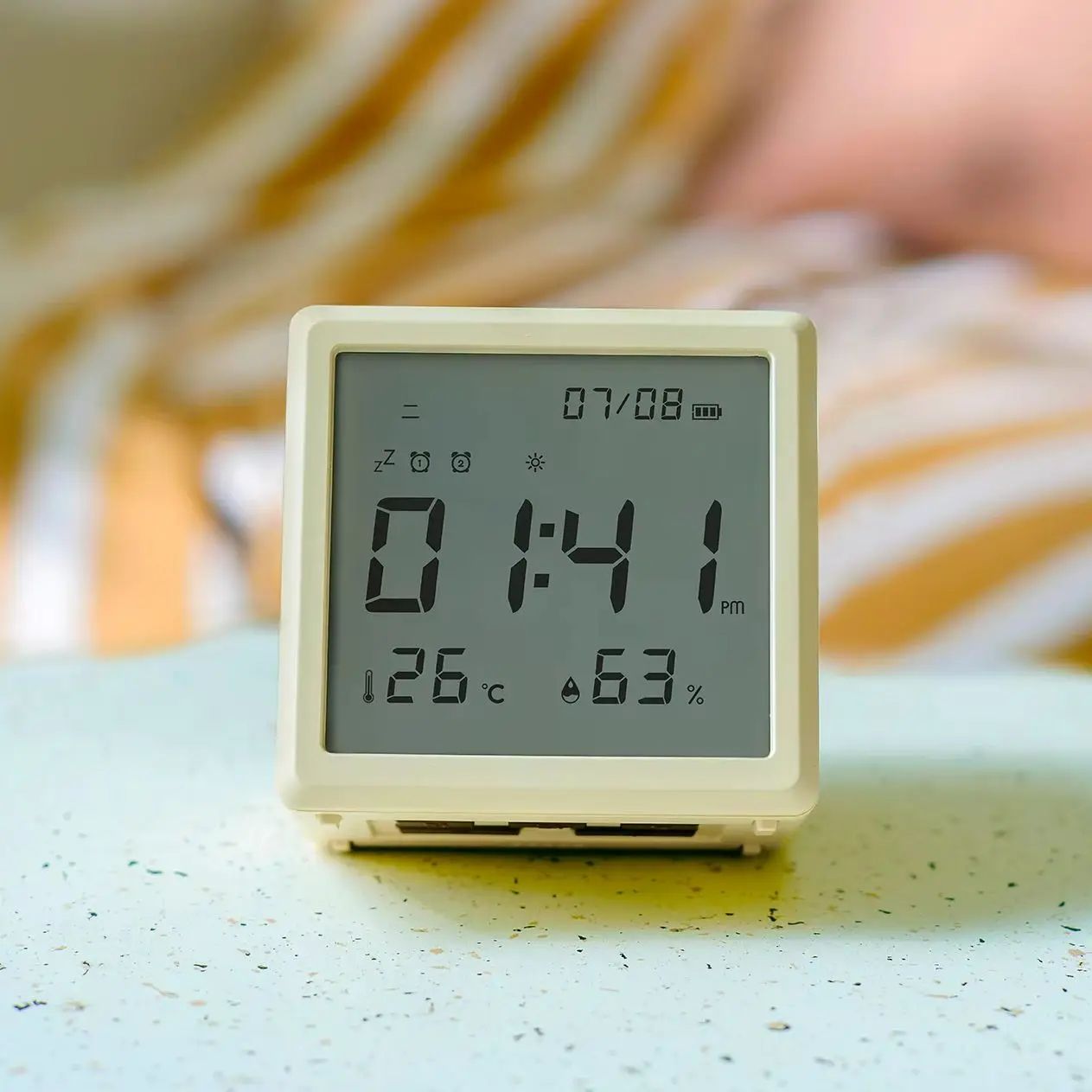 Digital LED Alarm Clock With Temperature Display  Night Light  Multifunctional Bedside Desktop Cloc 5
