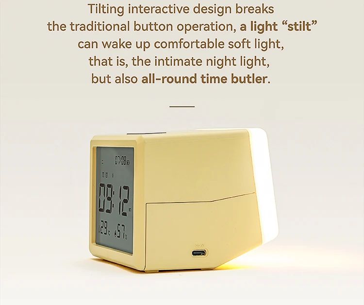 Digital LED Alarm Clock With Temperature Display  Night Light  Multifunctional Bedside Desktop Cloc 8
