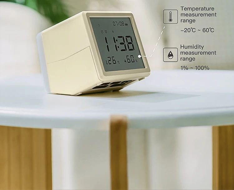 Digital LED Alarm Clock With Temperature Display  Night Light  Multifunctional Bedside Desktop Cloc 17