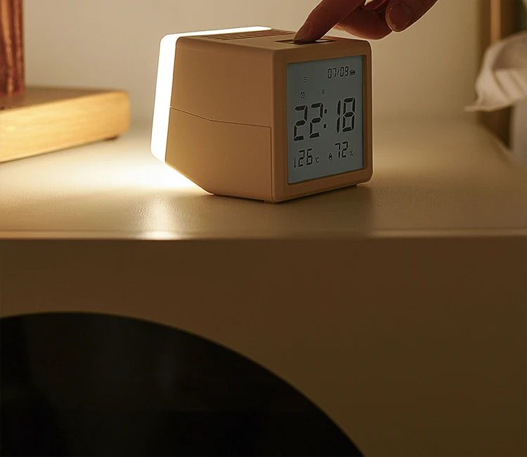 Digital LED Alarm Clock With Temperature Display  Night Light  Multifunctional Bedside Desktop Cloc 20