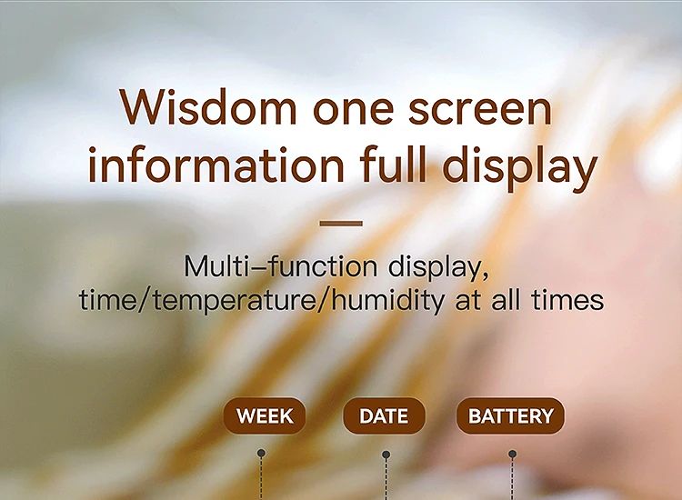 Digital LED Alarm Clock With Temperature Display  Night Light  Multifunctional Bedside Desktop Cloc 11