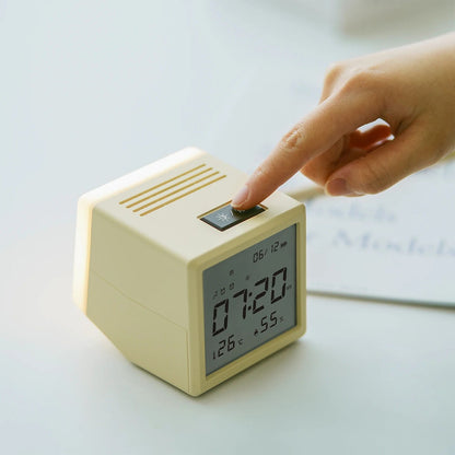 Digital LED Alarm Clock With Temperature Display  Night Light  Multifunctional Bedside Desktop Cloc 25