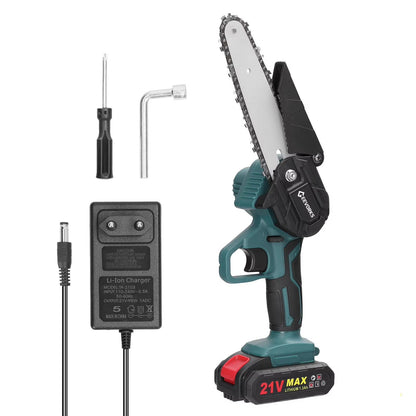 21V 6 Inch Cordless Mini Chainsaw  OneHand Electric Pruning Saw For Garden  Orchard 7