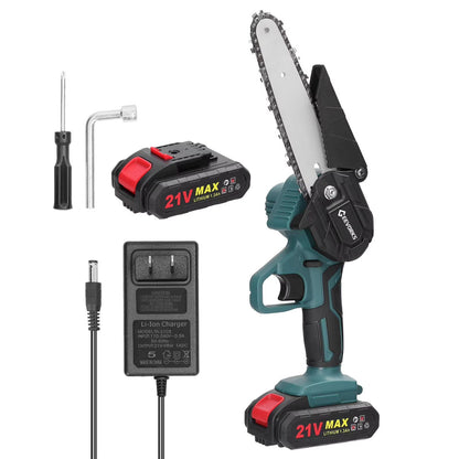 21V 6 Inch Cordless Mini Chainsaw  OneHand Electric Pruning Saw For Garden  Orchard 8