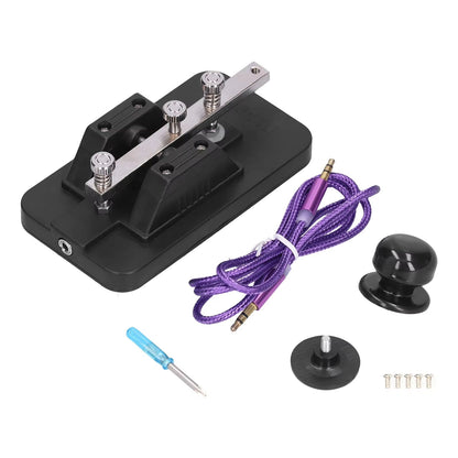 Morse Code Key Telegraph Tapper  Manual CW Practice Trainer With Buzzer For Beginners 5