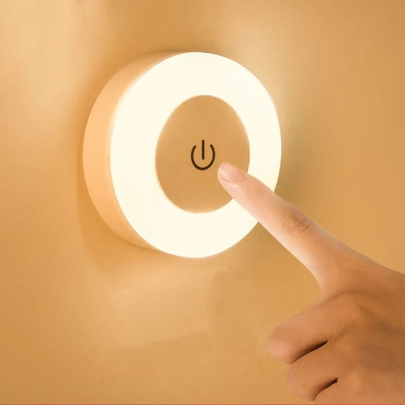 Energy Saving Led Touch Sensor Night Lights USB Rechargeable Magnetic Wall Light Room Aisle Bedroom 3