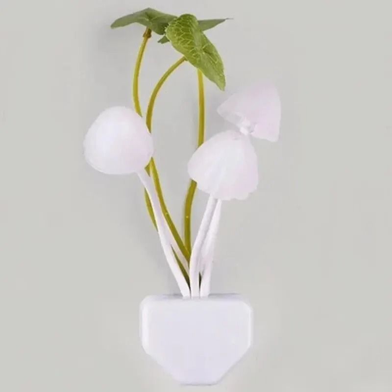 Mushroom Sensor Night Light LED Plug In Wall Lamp 5