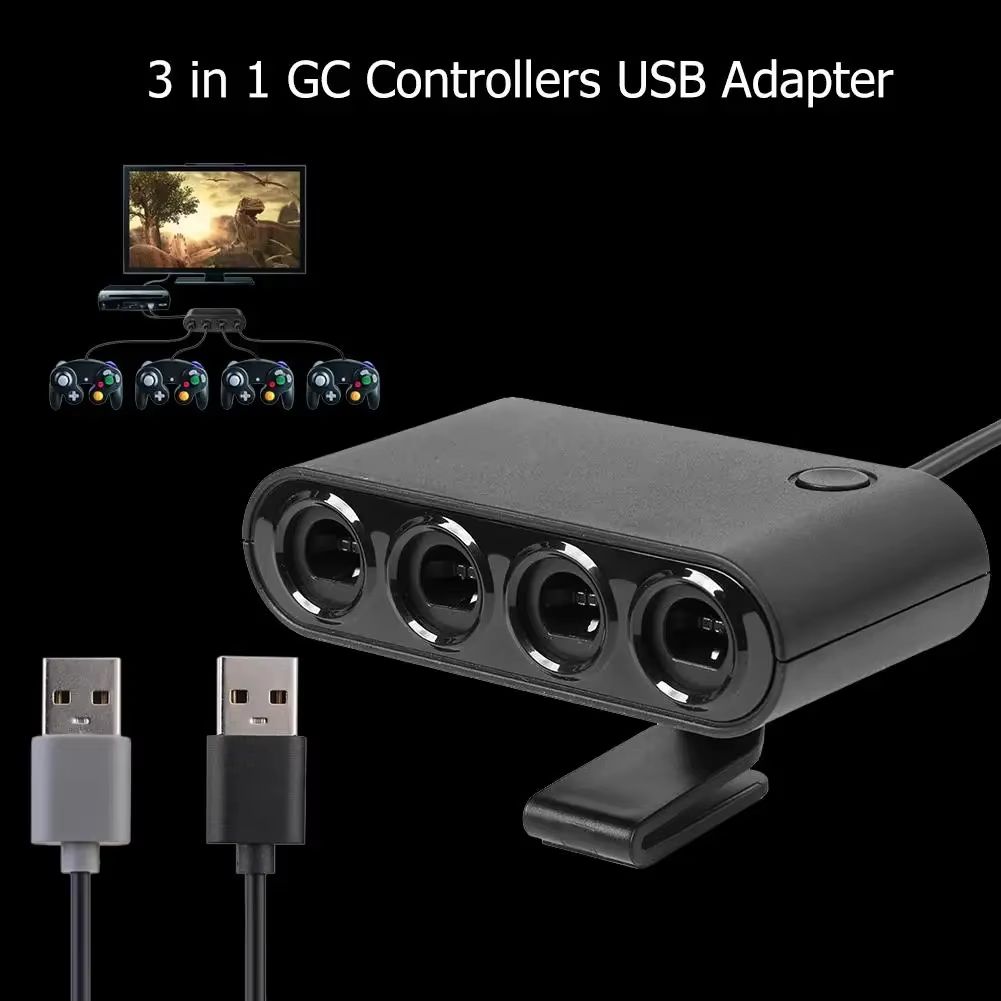 4Port GameCube Controller USB Adapter  For Nintendo Switch Wii U PC  NGC 4