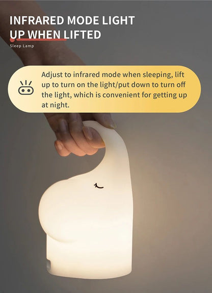 Silicone Elephant Motion Sensor Night Light  Hanging Rechargeable LED Lamp 4