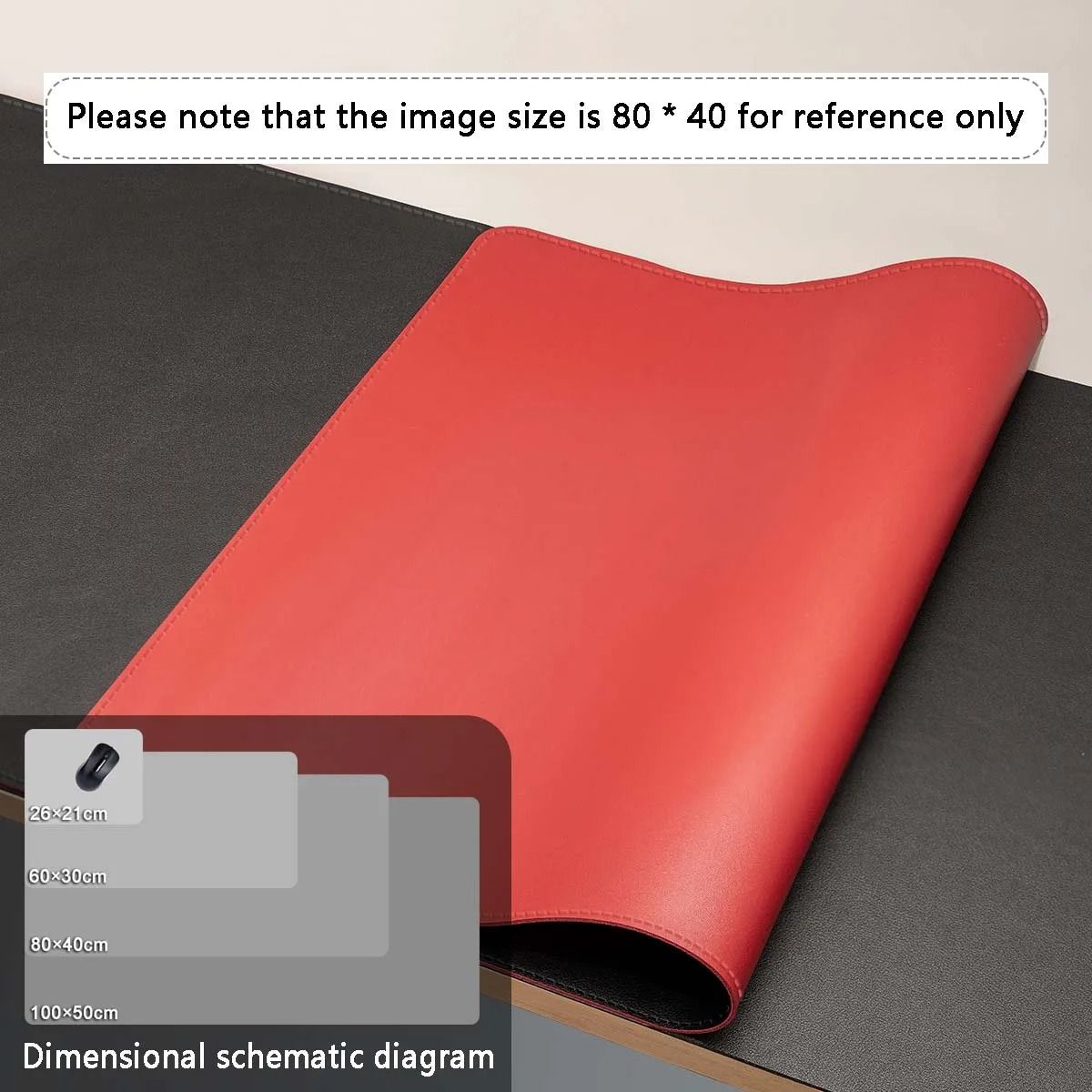 Large Desk Mouse Pad PU Leather Waterproof Desktop Protector 12
