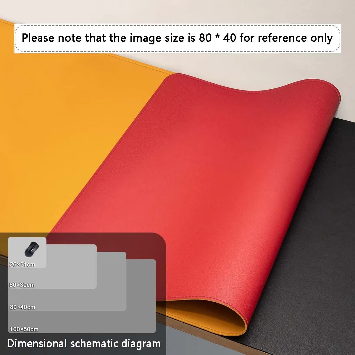 Large Desk Mouse Pad PU Leather Waterproof Desktop Protector 16