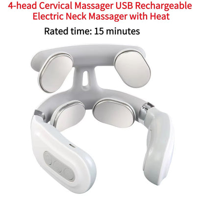 Heated Neck And Shoulder Massager Deep Tissue Shiatsu Back And Cervical Massager 6