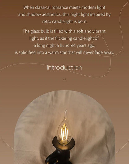 Retro LED Candle Night Light  Dimmable Rechargeable Decorative Lamp 8
