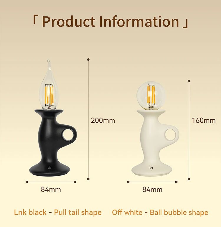 Retro LED Candle Night Light  Dimmable Rechargeable Decorative Lamp 10