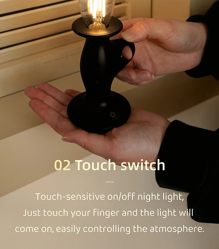 Retro LED Candle Night Light  Dimmable Rechargeable Decorative Lamp 14