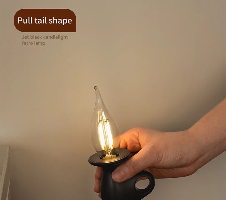 Retro LED Candle Night Light  Dimmable Rechargeable Decorative Lamp 23