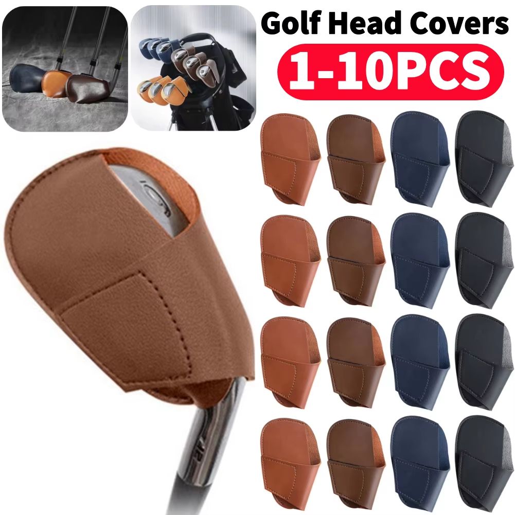 Universal PU Golf Club Head Covers – Iron, Wedge & Putter Protectors (1–10pcs)