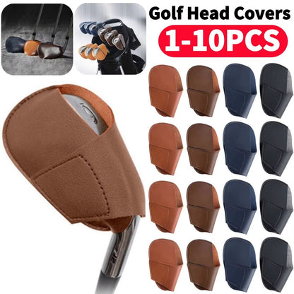 Universal PU Golf Club Head Covers – Iron, Wedge & Putter Protectors (1–10pcs)