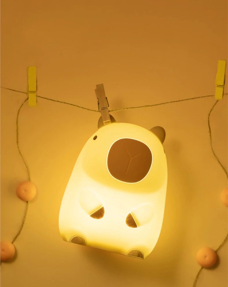 Capybara Silicone Night Light  Cute Anime LED Rechargeable Lamp 9