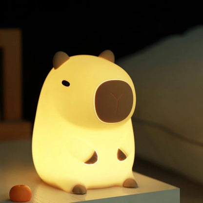 Capybara Silicone Night Light  Cute Anime LED Rechargeable Lamp 10