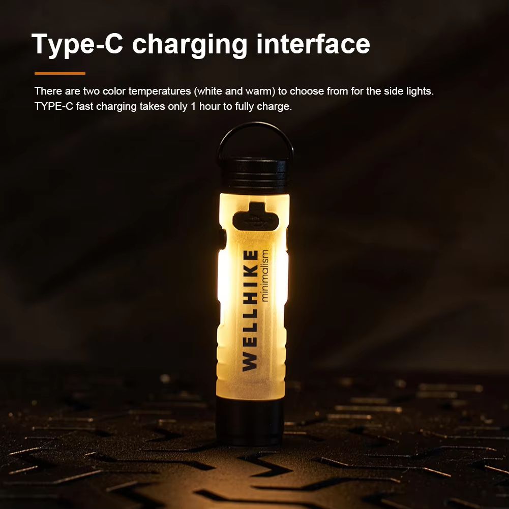 LED Magnetic Pocket Work Light  Small Handheld Flashlight With Hook  TypeC Charging 2