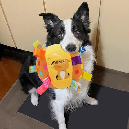 Plush Vocal Toy Ball For Dogs  Fun Interactive Chew  Cleaning Toy With Bell 1