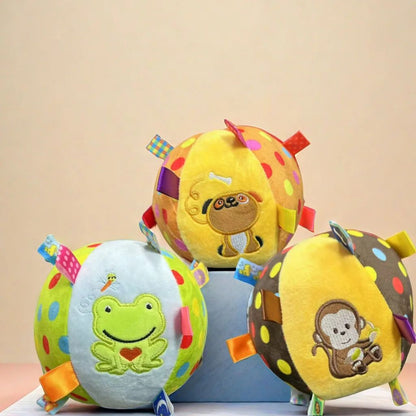 Plush Vocal Toy Ball For Dogs  Fun Interactive Chew  Cleaning Toy With Bell 3