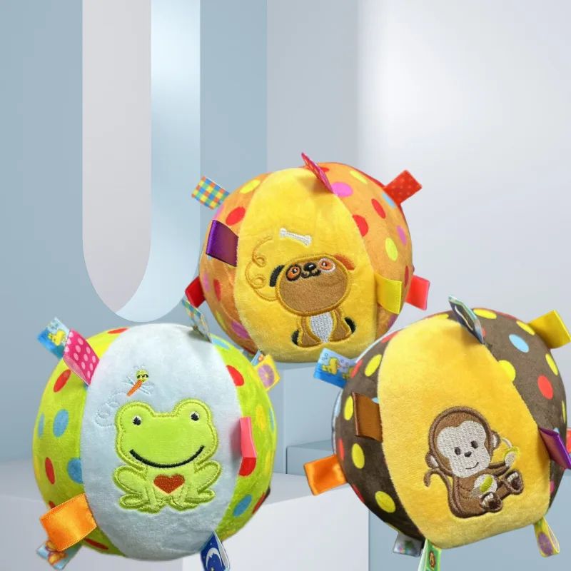 Plush Vocal Toy Ball For Dogs  Fun Interactive Chew  Cleaning Toy With Bell 4