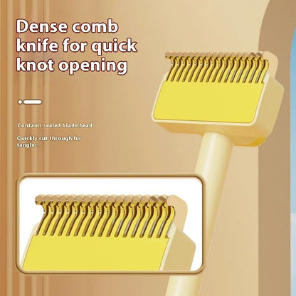 3in1 Pet Deshedding Brush  Hair Remover Knot Cutter  Grooming Comb 1