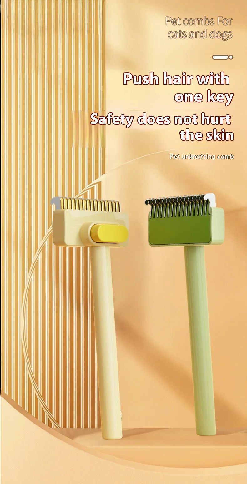 3in1 Pet Deshedding Brush  Hair Remover Knot Cutter  Grooming Comb 6