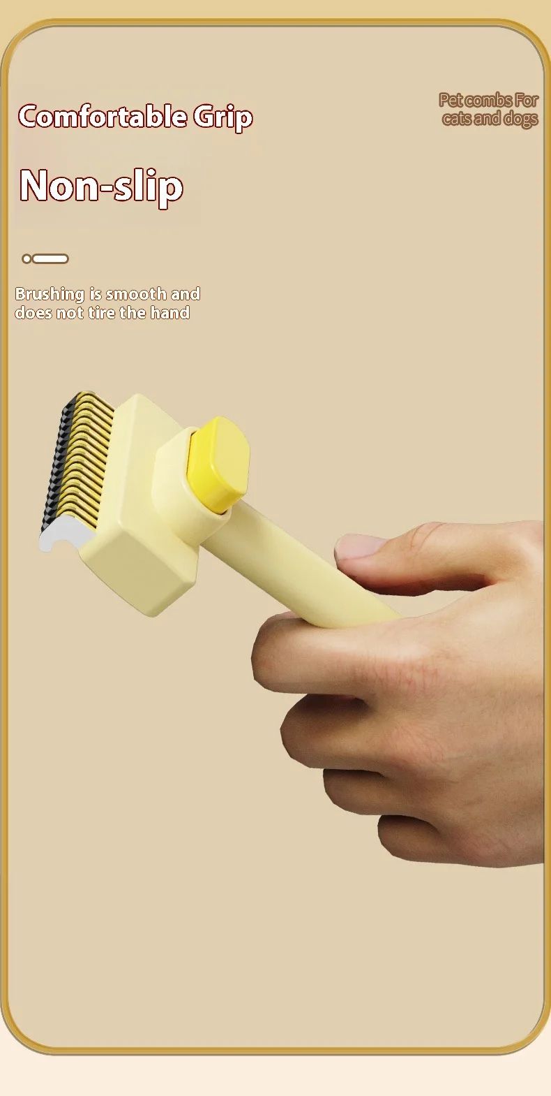 3in1 Pet Deshedding Brush  Hair Remover Knot Cutter  Grooming Comb 15