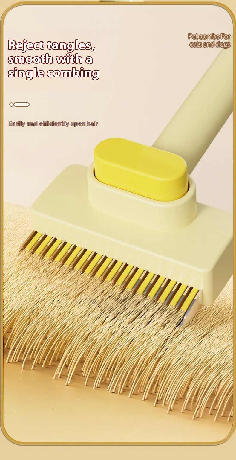 3in1 Pet Deshedding Brush  Hair Remover Knot Cutter  Grooming Comb 13