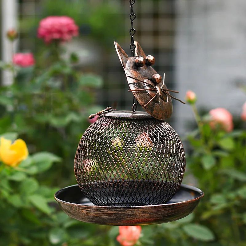 LargeCapacity Metal Bird Feeder  SquirrelProof Outdoor Hanging Feeder 3